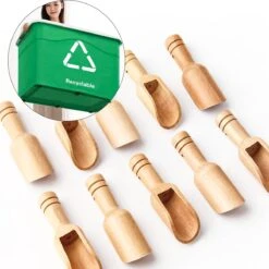 10 Stuks Mini Houten Lepels - Kleine Theelepeltjes - Houten Schepjes - Doseerschep Maatlepel - Lepels Voor Keuken, Koken, Kruiden, Koffie, Thee, Suiker En Zout - Spatel -Bestek Verkoop 1200x1199 6