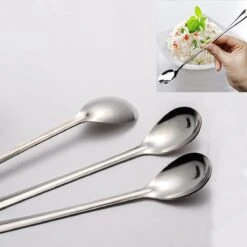 Latte Machiato Lepels – RVS Lange Yoghurt, Dessert Of Koffie Lepeltjes – KELERINO. - Set Van 12 Stuks -Bestek Verkoop 1200x1200 1039