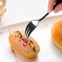 House Of Husk® Gebaksvorkjes - Dessertvorken - Taartvorkjes - Cocktailvorken - Klein Vorkjes - 12 Stuks - RVS - Zwart -Bestek Verkoop 1200x1200 1143