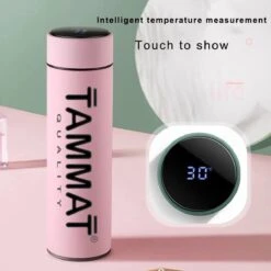 Slimme Thermosfles Met LCD Temperatuur Display - Curver Isolatiefles 0,5 Liter - Dubbelwandige Thermosfles - Thermosbeker - Isoleerfles - Thermoskan - Travel Mug - Bidon Drinkfles - Koffiebeker - Drinkflessen - RVS - Smart Thermos - Metaal -Bestek Verkoop 1200x1200 123