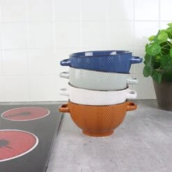 OTIX Soepkommen - Met Oor - Set Van 4 - Verschillende Kleuren - Aardewerk - 680 Ml -Bestek Verkoop 1200x1200 167