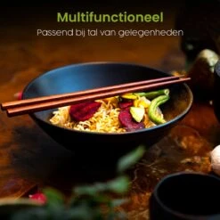 Greenwill Noodle Kom Set – Luxe Japans Servies Voor 2 Personen – Duurzame Keramieke Soepkommen – Inclusief Chopsticks Eetlepels En Houders -Bestek Verkoop 1200x1200 184