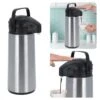 Cheqo® Thermos Pomp - 1.8L Roestvrij Staal - Isoleerkan Met Pomp - Thermoskan Met Pomp - Zwarte Dop & Handvat - Houdt 6 Uur Warm - 1800ml - Afmeting 17x14x36cm -Bestek Verkoop 1200x1200 2