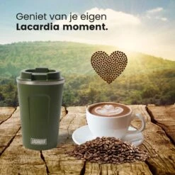 LaCardia Koffiebeker To Go Premium Groen – Thermosbeker – Theebeker – 380ML – Herbruikbaar -Bestek Verkoop 1200x1200 226