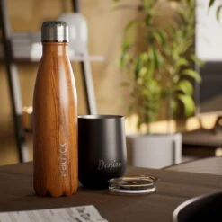 TIGR Cups - Drinkbekers - Thermosbekers - RVS - Set Van 2 - 350ml - Zwart/Rosé Goud -Bestek Verkoop 1200x1200