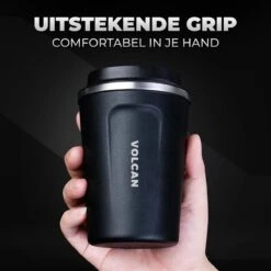 Volcan RVS Koffiebeker To Go - Thermosbeker - Theebeker - Coffee - Zwart -Bestek Verkoop 1200x1200 271
