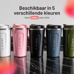 Triple J® Koffiebeker To Go - Thermosbeker - BPA & Lekvrij - 510ml - Groen -Bestek Verkoop 1200x1200 276