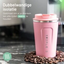 Triple J® Koffiebeker To Go - Thermosbeker - BPA & Lekvrij - 380ml - Roze 14 Triple J® Koffiebeker To Go - Thermosbeker - BPA & Lekvrij - 380ml - Roze -Bestek Verkoop 1200x1200 287