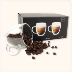 OTIX Dubbelwandige Koffieglazen - Koffiekopjes - 180 Ml - Set Van 4 - Transparant - Latte Macchiato Glazen 18 OTIX Dubbelwandige Koffieglazen - Koffiekopjes - 180 Ml - Set Van 4 - Transparant - Latte Macchiato Glazen -Bestek Verkoop 1200x1200 402