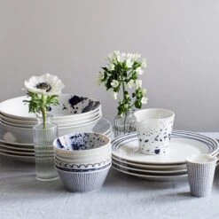 Royal Doulton Pacific - 6x Mok / Beker - Porselein - Wit / Blauw - 450 Ml - Set Van 6 Mokken -Bestek Verkoop 1200x1200 408