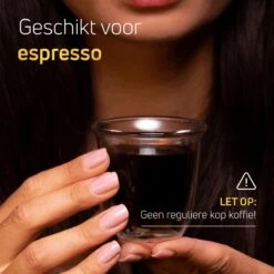 Dubbelwandige ESPRESSO Glazen Van Borosilicaat - Warme En Koude Dranken Kopjes - 70 ML - Set Van 4 -Bestek Verkoop 1200x1200 419