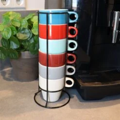 Orange85 Koffiekopjes - Met Houder - Set Van 6 - Gekleurd - 300 Ml - Keramiek 12 Orange85 Koffiekopjes - Met Houder - Set Van 6 - Gekleurd - 300 Ml - Keramiek -Bestek Verkoop 1200x1200 425