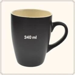 OTIX Koffiekopjes - Met Oor - Set Van 6 - Theekoppen - 340ml - Zwart - Keramiek -Bestek Verkoop 1200x1200 449