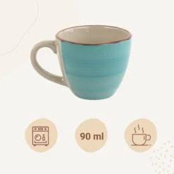 Orange85 Espresso Kopjes - Koffie - Set Van 6 - Meerdere Kleuren - 100 Ml - Aardewerk - Glazen - Met Oor - Koffiekopjes -Bestek Verkoop 1200x1200 451