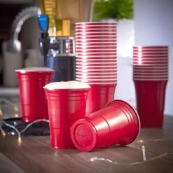Merkloos Beerpong - 50 Stuk(s) - Red Cups Inc. 3 Ballen - Beerpong Drankspel - Plastic Bekers - Beer Pong -Bestek Verkoop 1200x1200 484