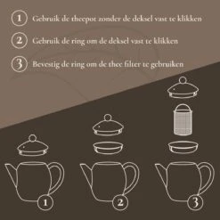 T&C Theepot Met Filter En Dubbelwandig - 1,2L - Matte Grijs -Bestek Verkoop 1200x1200 530