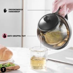 Tolussa Premium Theepot Glas Met Filter - 1.25L - Zwart - Isolerend - Lekt Niet 21 Tolussa Premium Theepot Glas Met Filter - 1.25L - Zwart - Isolerend - Lekt Niet -Bestek Verkoop 1200x1200 545
