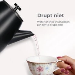 Vaja® Camille Theepot Zwart Met Filter - 1 Liter - RVS - Dubbelwanding 16 Vaja® Camille Theepot Zwart Met Filter - 1 Liter - RVS - Dubbelwanding -Bestek Verkoop 1200x1200 555