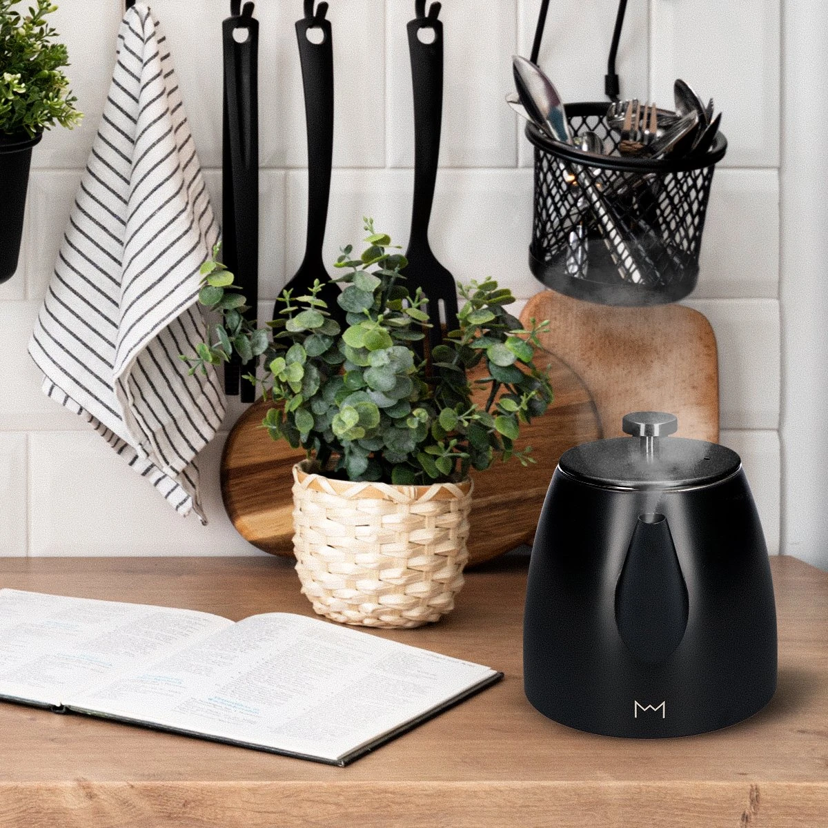 Vaja® Camille Theepot Zwart Met Filter - 1 Liter - RVS - Dubbelwanding 9 Vaja® Camille Theepot Zwart Met Filter - 1 Liter - RVS - Dubbelwanding - Afbeelding 7