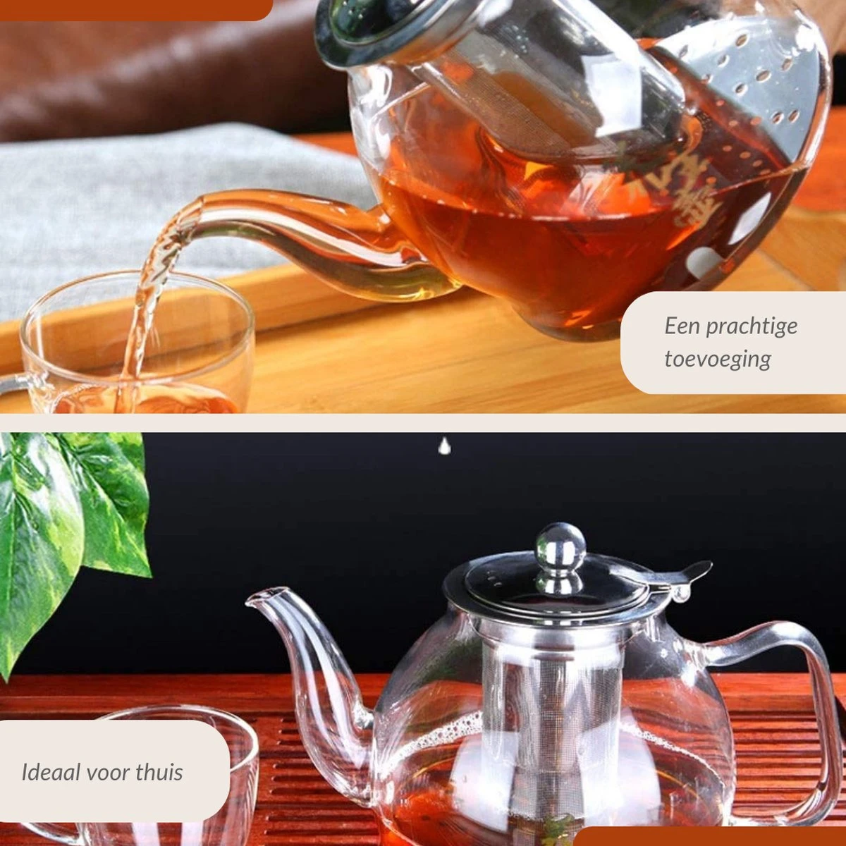SensaHome - Infuser Theekan/Theepot - Transparant - Glas 7 SensaHome - Infuser Theekan/Theepot - Transparant - Glas - Afbeelding 5