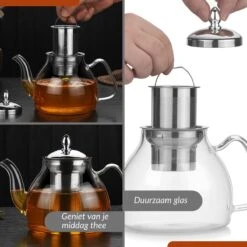 SensaHome - Infuser Theekan/Theepot - Transparant - Glas 31 SensaHome - Infuser Theekan/Theepot - Transparant - Glas -Bestek Verkoop 1200x1200 568