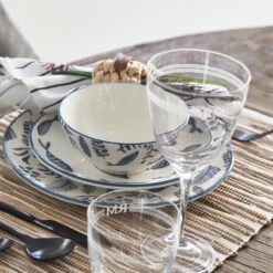 Riviera Maison Bord, Ontbijtbord, Servies, Tafeldecoratie Voor Eetkamer, Keuken - First Catch Breakfast Plate - Blauw - Keramiek - 1 Stuk -Bestek Verkoop 1200x1200 605