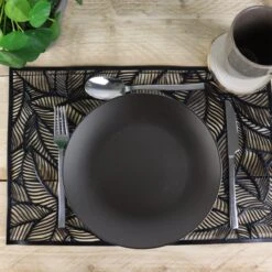 Orange85 Bordenset - Dinerbord - Borden - Plat - Set Van 6 - Mat Zwart - Diameter 27cm - Aardewerk - Servies -Bestek Verkoop 1200x1200 634