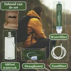 Waterfilter Survival Steddy Pro - Zuiver Gratis Drinkwater - Waterfles Waterzuivering - Waterfilter Kraan - Outdoor - FILTER 4000 LITER! -Bestek Verkoop 1200x1200 69