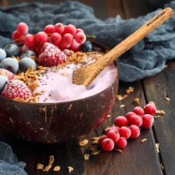 Ecowize Coconut Bowls (Set Van 3) - Kokosnoot Kom & Schaal - Met 3 Lepels, 3 Vorken En 8 Bamboe Rietjes - Zero Waste & Herbruikbaar - Duurzaam Cadeau -Bestek Verkoop 1200x1200 704