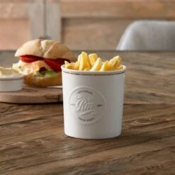 Riviera Maison Frietbakje, Serveerschaal Patat - RM Fresh Fries Serving Bowl - Wit - Porselein - 1 Stuk -Bestek Verkoop 1200x1200 716