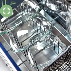 Klarstein Glazen Serveerschaal Met Bamboe Deksel - Afwasmachinebestendig - Veelzijdig Inzetbaar -Bestek Verkoop 1200x1200 756