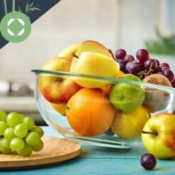 Klarstein Glazen Serveerschaal Met Bamboe Deksel - Afwasmachinebestendig - Veelzijdig Inzetbaar -Bestek Verkoop 1200x1200 760