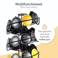 Goliving Eierrek - Eierhouder - Eiermand - Eieren Bewaren - Draaibaar - Ruimtebesparend - RVS - Zwart -Bestek Verkoop 1200x1200 767