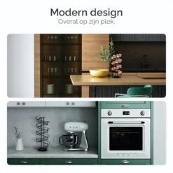 Goliving Eierrek - Eierhouder - Eiermand - Eieren Bewaren - Draaibaar - Ruimtebesparend - RVS - Zwart -Bestek Verkoop 1200x1200 769