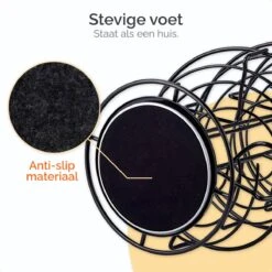 Goliving Eierrek - Eierhouder - Eiermand - Eieren Bewaren - Draaibaar - Ruimtebesparend - RVS - Zwart -Bestek Verkoop 1200x1200 771