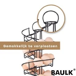 Eiermand – Eierrek – Eierhouder – Eieren – 360° - Zwart - Pasen - 39 Eieren - BAULK® -Bestek Verkoop 1200x1200 781