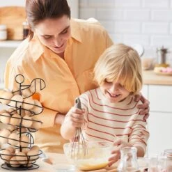 Eiermand – Eierrek – Eierhouder – Eieren – Zwart - Pasen - Tot 40 Eieren - BAULK® -Bestek Verkoop 1200x1200 791