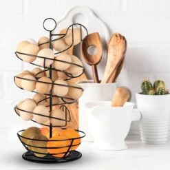 Eiermand – Eierrek – Eierhouder – Eieren – Zwart - Pasen - Tot 40 Eieren - 360° - BAULK® -Bestek Verkoop 1200x1200 802