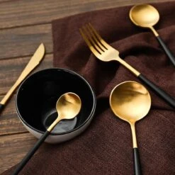 Timmers Trading Bestekset 6 Persoons - Gouden Bestek - Bestekset Goud 24 Delig - Vaatwasserbestendig -Bestek Verkoop 1200x1200 809