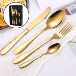 SensaHome - 20-Delige Bestek Set - Inclusief Mes/Vork/Lepel - 4 Personen - Goud -Bestek Verkoop 1200x1200 861