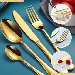 SensaHome - 20-Delige Bestek Set - Inclusief Mes/Vork/Lepel - 4 Personen - Goud -Bestek Verkoop 1200x1200 869