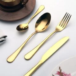 Bestekset 24-delig Goudkleurig - Bestek Voor 6 Personen - Tafelbestek Inclusief Bestekcassette -Bestek Verkoop 1200x1200 872
