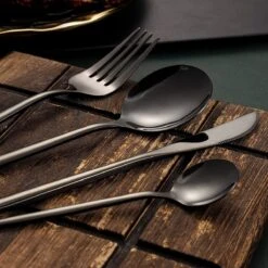 Lopoleis Royal Sam Bestek – Bestekset – Bestekset 6 Persoons – 24 Delig – Zwart – Luxe Bestekset – RVS – Modern Bestek -Bestek Verkoop 1200x1200 878