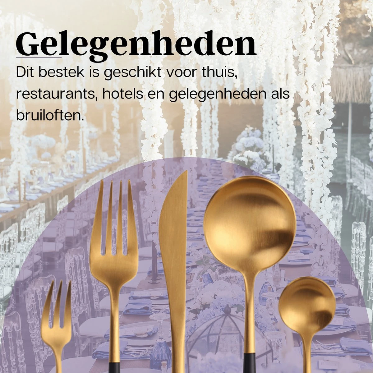 LuZana - Bestek Set Goud - 30-delig - Bestekset 6 Persoons - Goud/zwart - Bestek - Borden - Bestekset Zwart 8 LuZana - Bestek Set Goud - 30-delig - Bestekset 6 Persoons - Goud/zwart - Bestek - Borden - Bestekset Zwart - Afbeelding 6