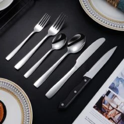 Deleca 6 Persoons Bestekset (36-delig) - Lepels, Messen, Vorken & Steakmessen - Vaatwasserbestendig - Zilver / RVS 14 Deleca 6 Persoons Bestekset (36-delig) - Lepels, Messen, Vorken & Steakmessen - Vaatwasserbestendig - Zilver / RVS -Bestek Verkoop 1200x1200 902