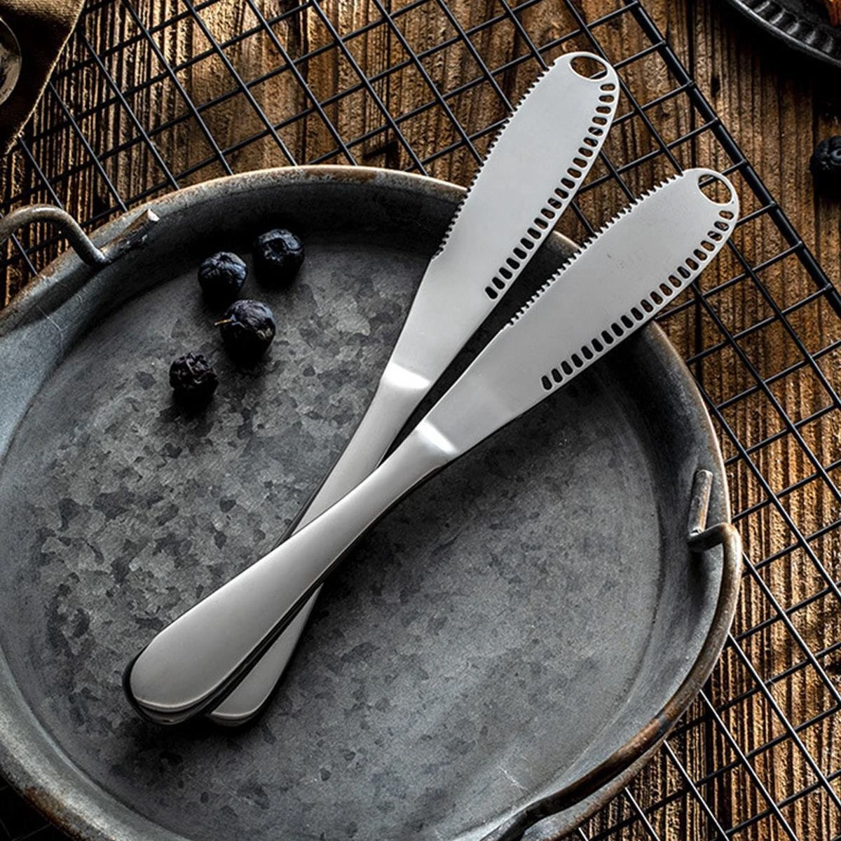 Merkloos Zilverkleurige 3-delige Botermessen Set - Roestvrijstaal - Messenset Voor De Boter - 3 X 20,8 X 1,6 Cm 7 Merkloos Zilverkleurige 3-delige Botermessen Set - Roestvrijstaal - Messenset Voor De Boter - 3 X 20,8 X 1,6 Cm - Afbeelding 5