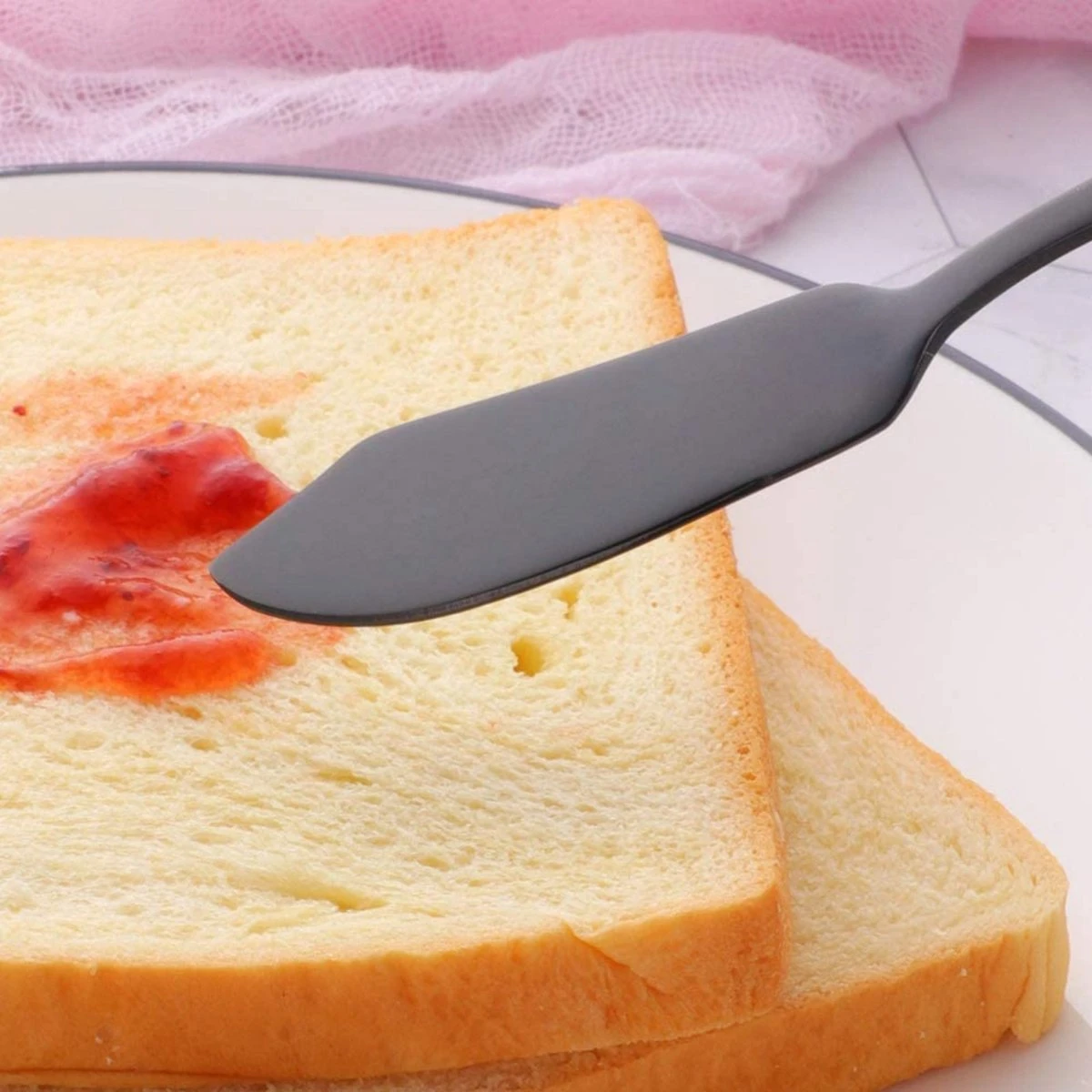 House Of Husk Botermesjes Set - Zwart - RVS - Botermes - Smeermessen - Tapas Mesjes - 6 Stuks 6 House Of Husk Botermesjes Set - Zwart - RVS - Botermes - Smeermessen - Tapas Mesjes - 6 Stuks - Afbeelding 4