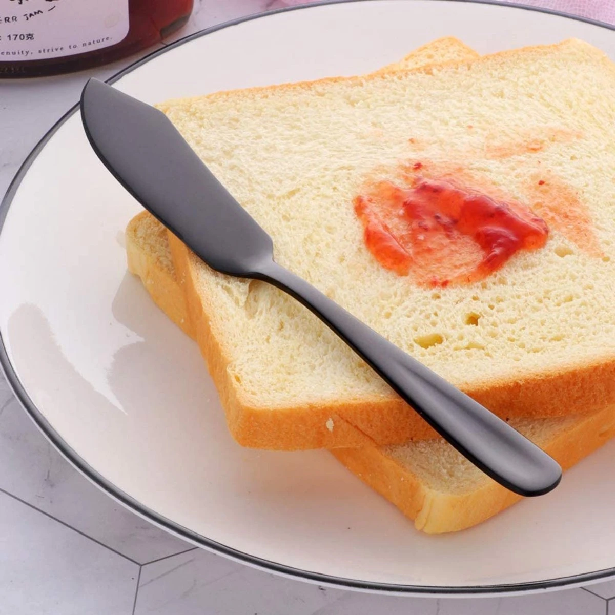 House Of Husk Botermesjes Set - Zwart - RVS - Botermes - Smeermessen - Tapas Mesjes - 6 Stuks 7 House Of Husk Botermesjes Set - Zwart - RVS - Botermes - Smeermessen - Tapas Mesjes - 6 Stuks - Afbeelding 5