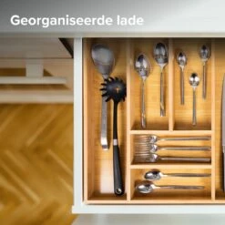 Coninx Bestekbak Bamboe 31CM Breed - Besteklade - Opbergbak - Duurzaam - Voor Laden Vanaf 47cm Diep -Bestek Verkoop 1200x1200 977