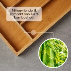 SCHOBERG Houten Bestekbak 34 Cm X 25 Cm X 5 Cm | Bamboe Enkele Keuken Bestekbak | Universele Bestekbak -Bestek Verkoop 1200x1200 980